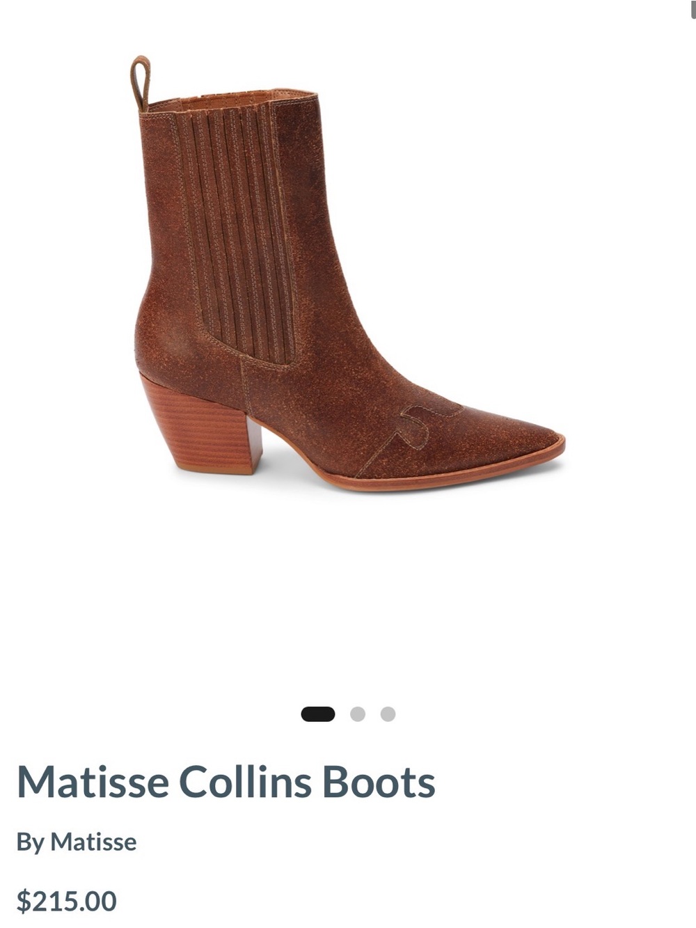 New Anthropology Matisse Collins Ankle Boot Leather upper size 9 - Picture 7 of 7